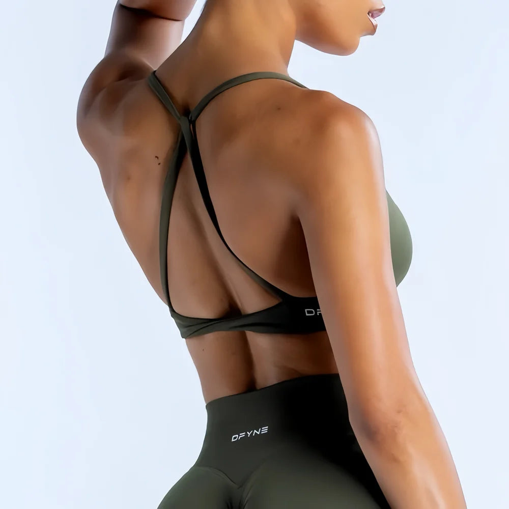 Dynamic Twist Back Seamless Yoga Bra Top