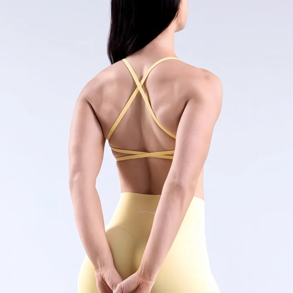 Dynamic Twist Back Seamless Yoga Bra Top