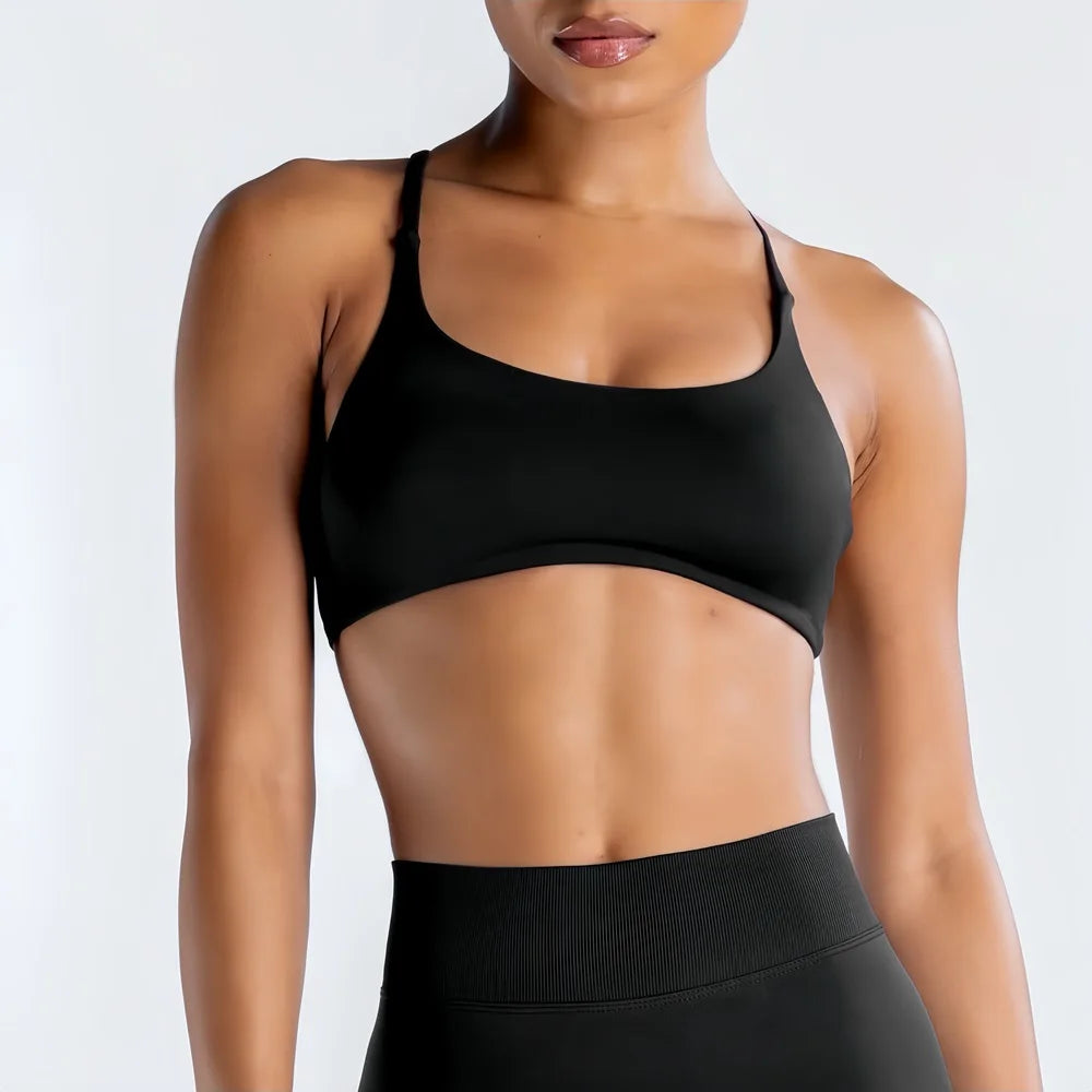 Dynamic Twist Back Seamless Yoga Bra Top