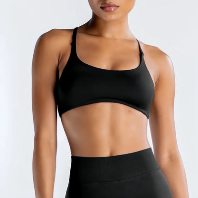 Dynamic Twist Back Seamless Yoga Bra Top