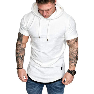 Short Sleeve Hoodie Sweatshirt