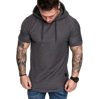 Short Sleeve Hoodie Sweatshirt