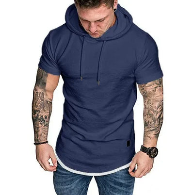 Short Sleeve Hoodie Sweatshirt